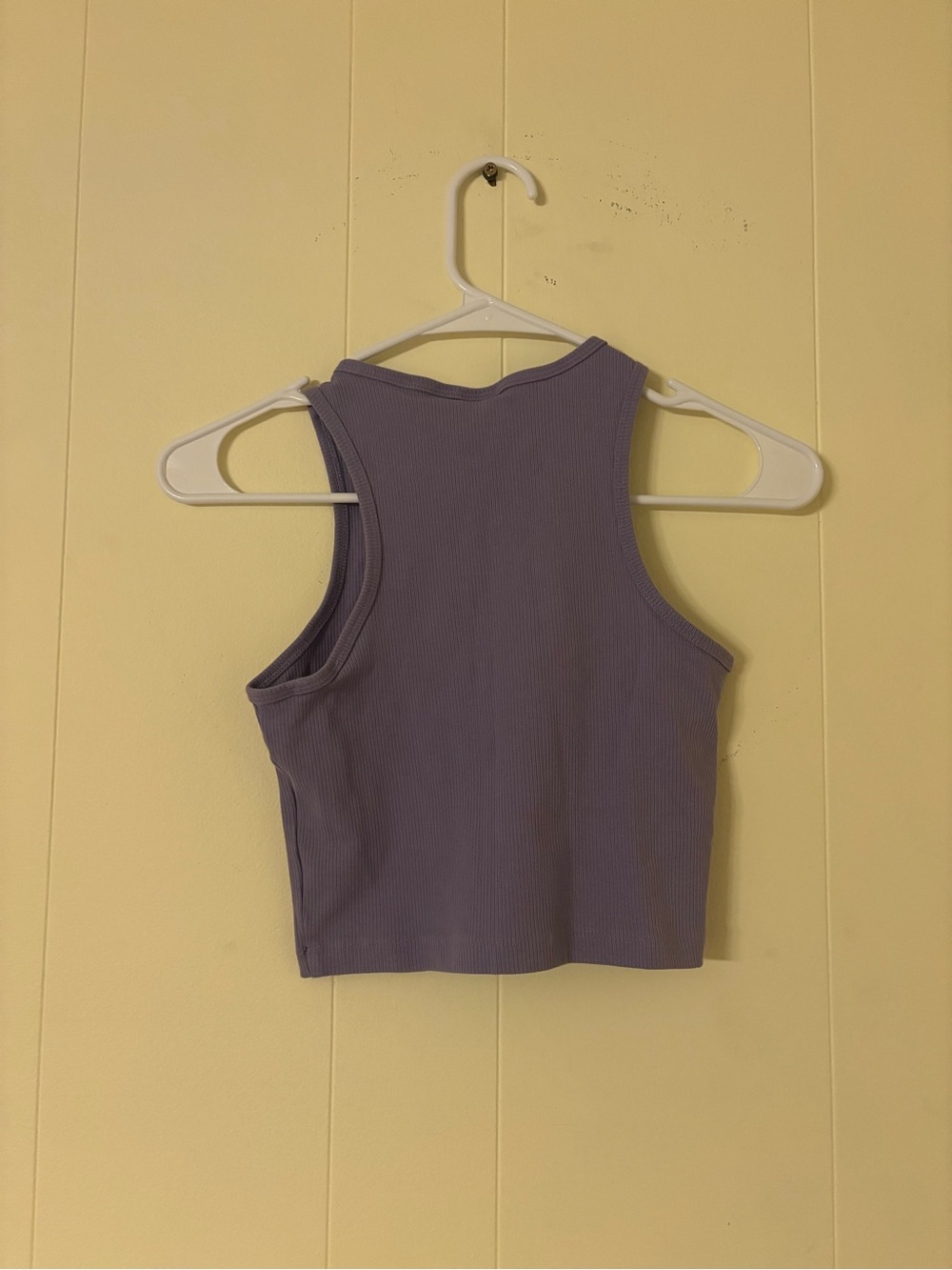 adidas Lavender Ribbed Racerback Crop Tank - Picture 4 of 4